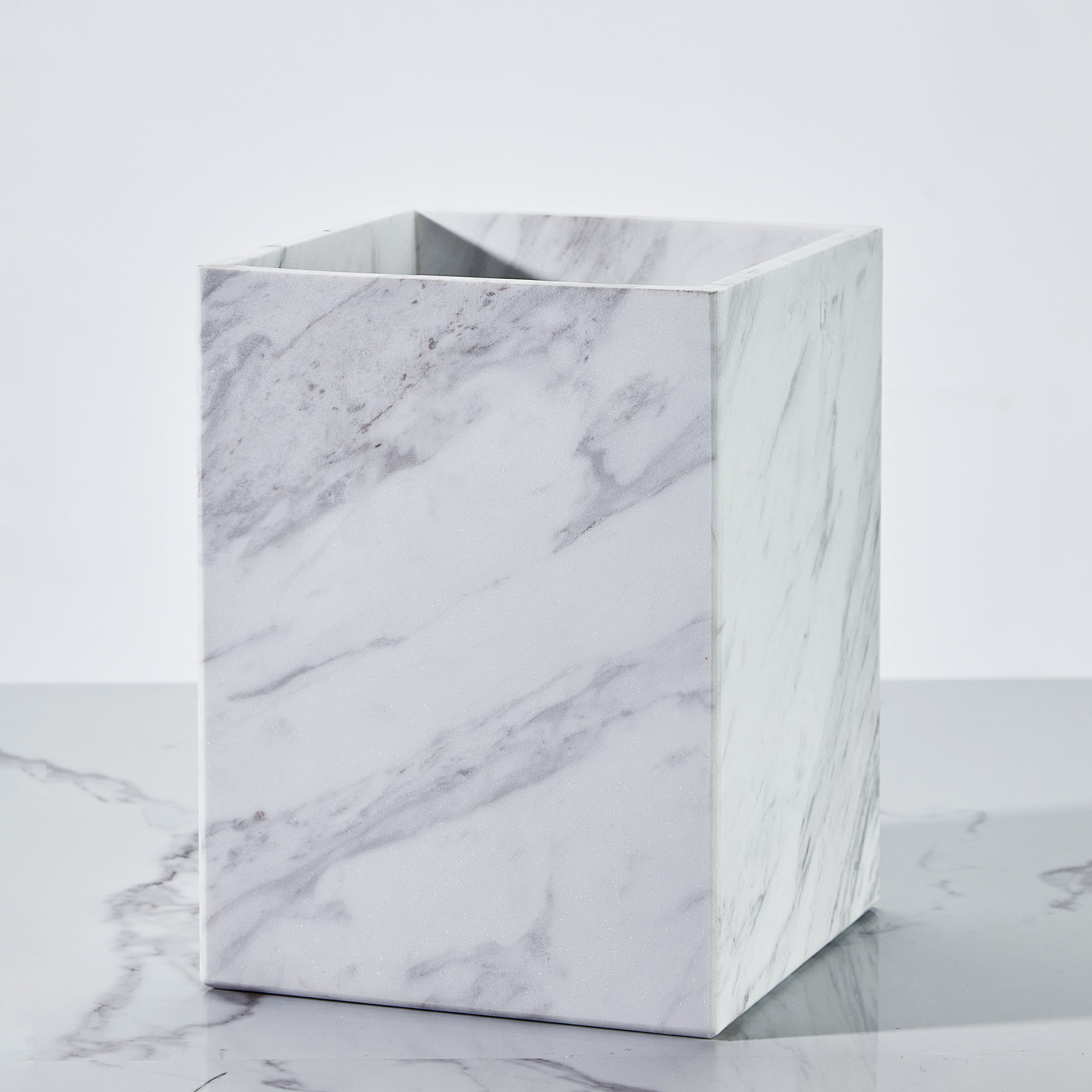 NeatEssence Marble Bath Accessories with Unique Design and Honed Smooth Finish for Elegant Bathroom Decor