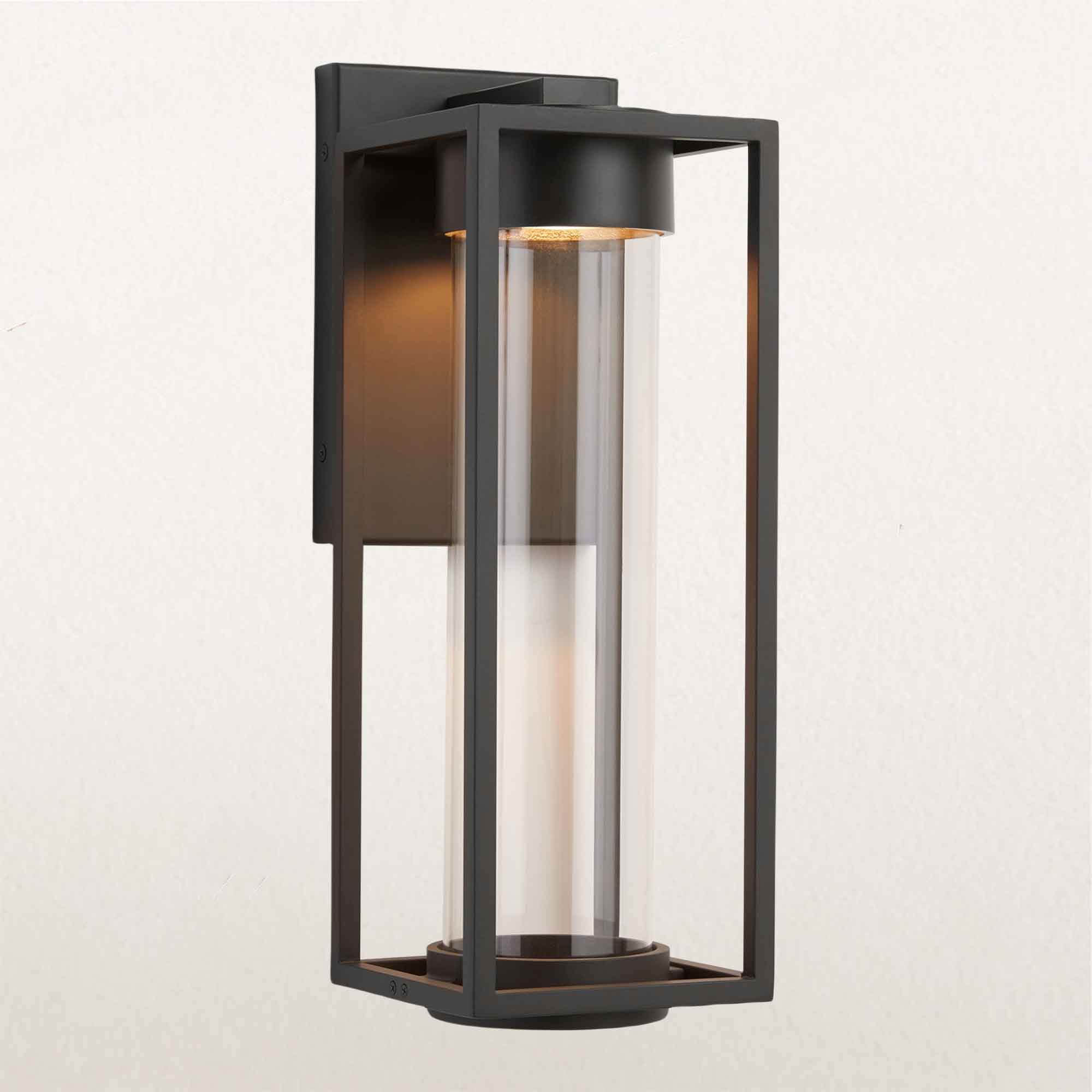 Clear Glass Tube Indoor/Outdoor Sconce