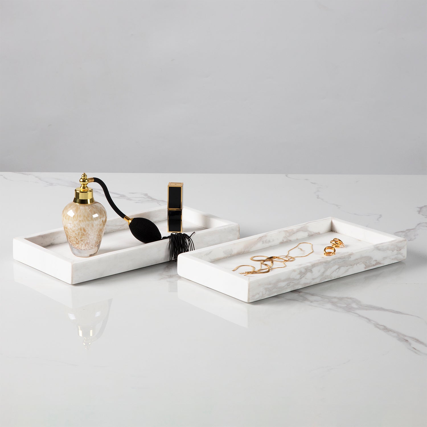 Elegant Marble/Travertine Tray Collection, Elevated Luxury Tray Collection, Bathroom Tray,Dressing Table Tray, Perfume Tray, Dressing Table Tray, Decorative Tray, Jewelry Tray, Ring Tray