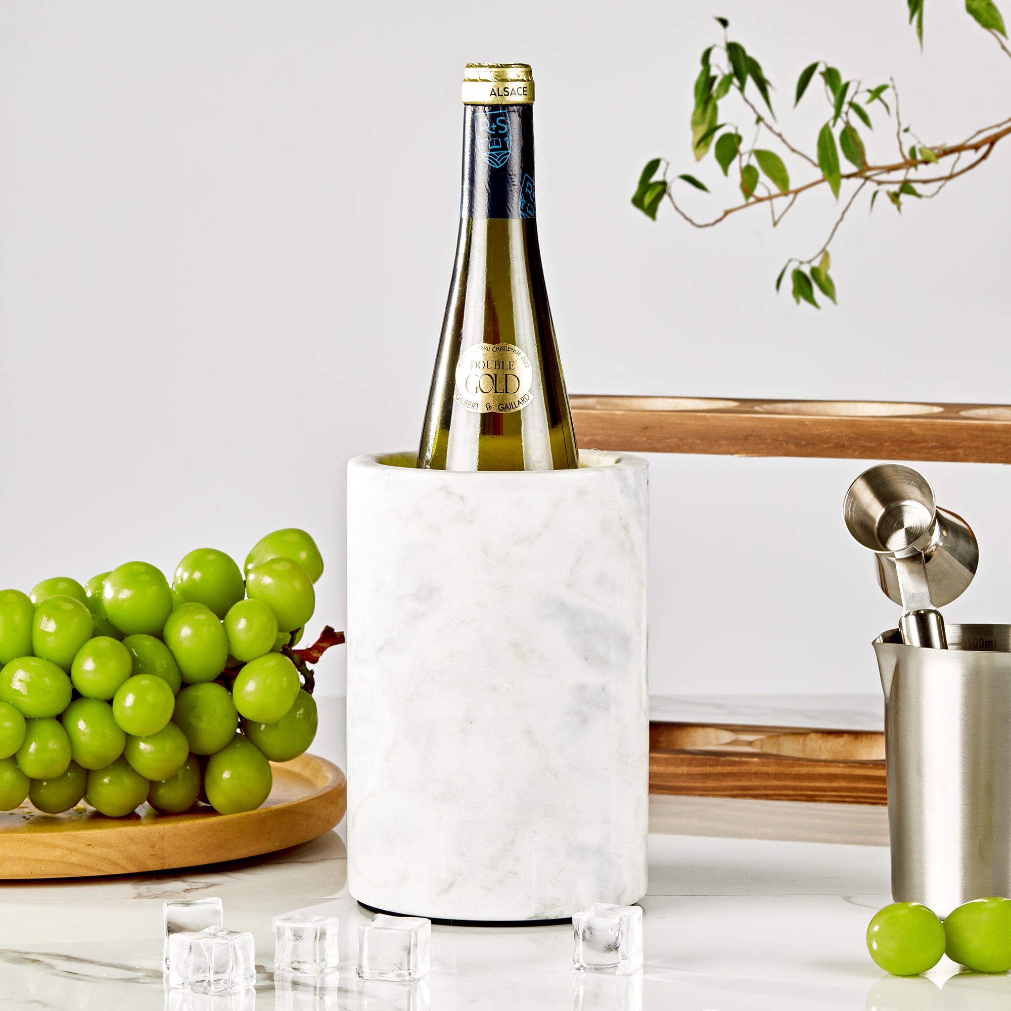 legant White Marble Wine Cooler for Kitchen - Multi-functional Design for Dining Room and Perfect Marble Wine Chiller