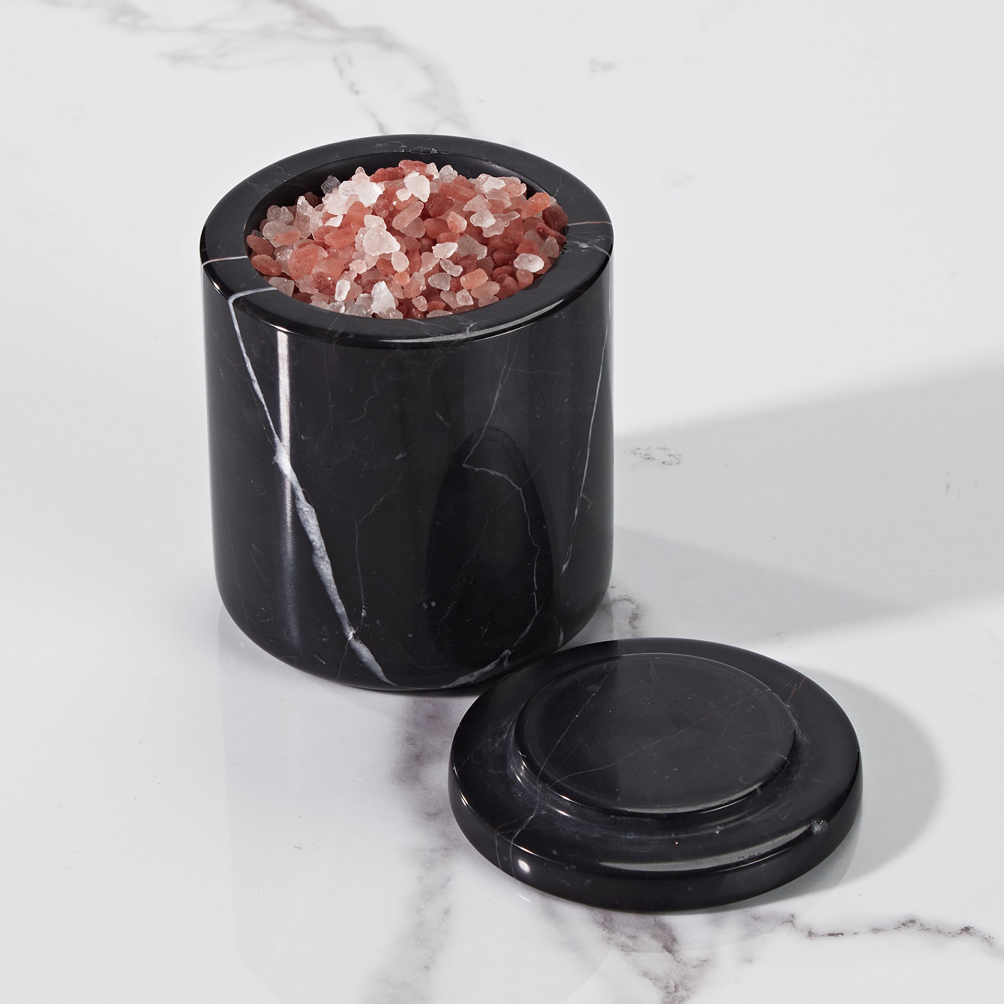 Handcrafted Black Marquina Marble Bath Accessories - Unique and Chic Bathroom Supplies for Elegant Decor