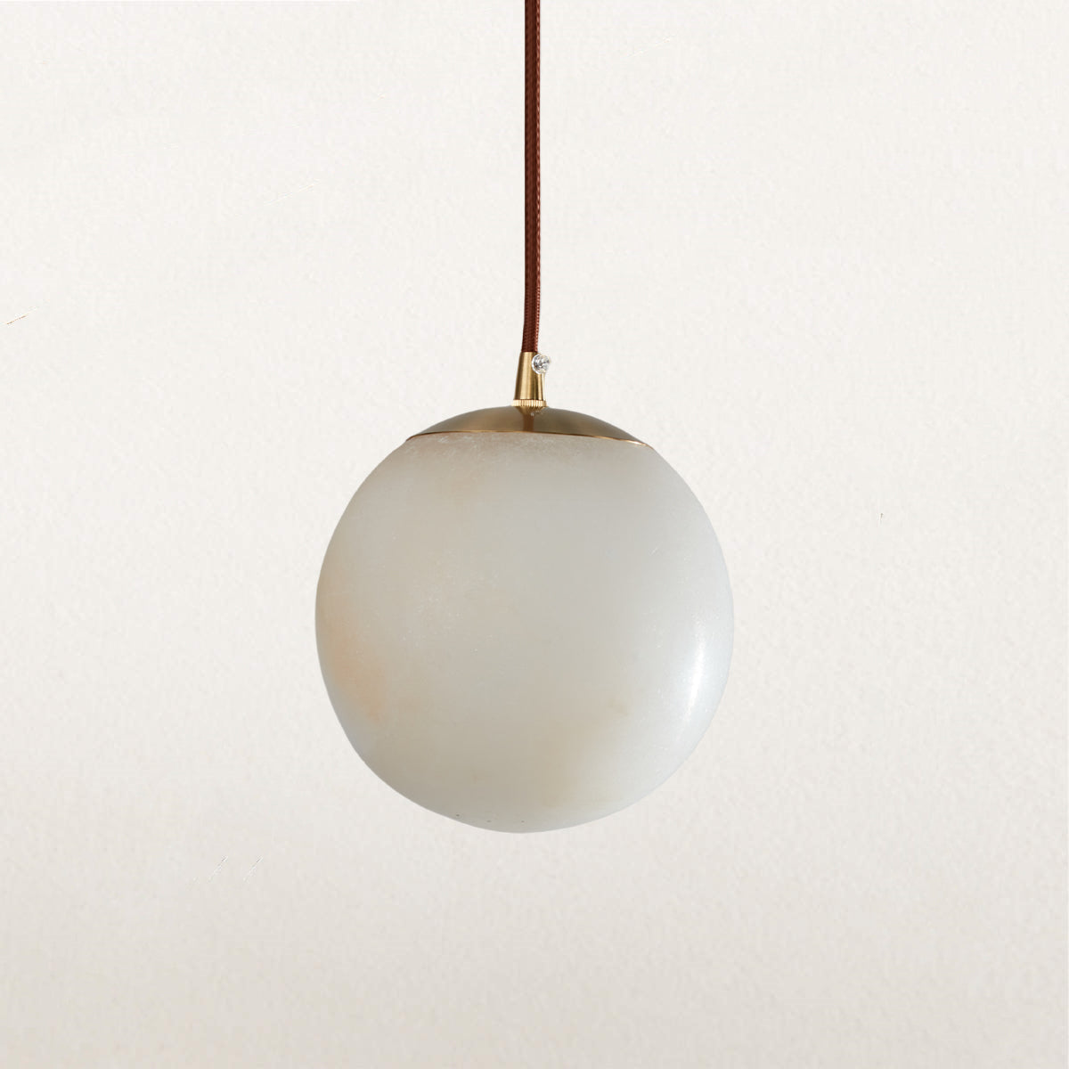 Alabaster Hanging Pendant Light with Polished Brass Accents and Unique Texture, Pendant Lights for Living Room, Kitchen Lights, Bedroom Lights