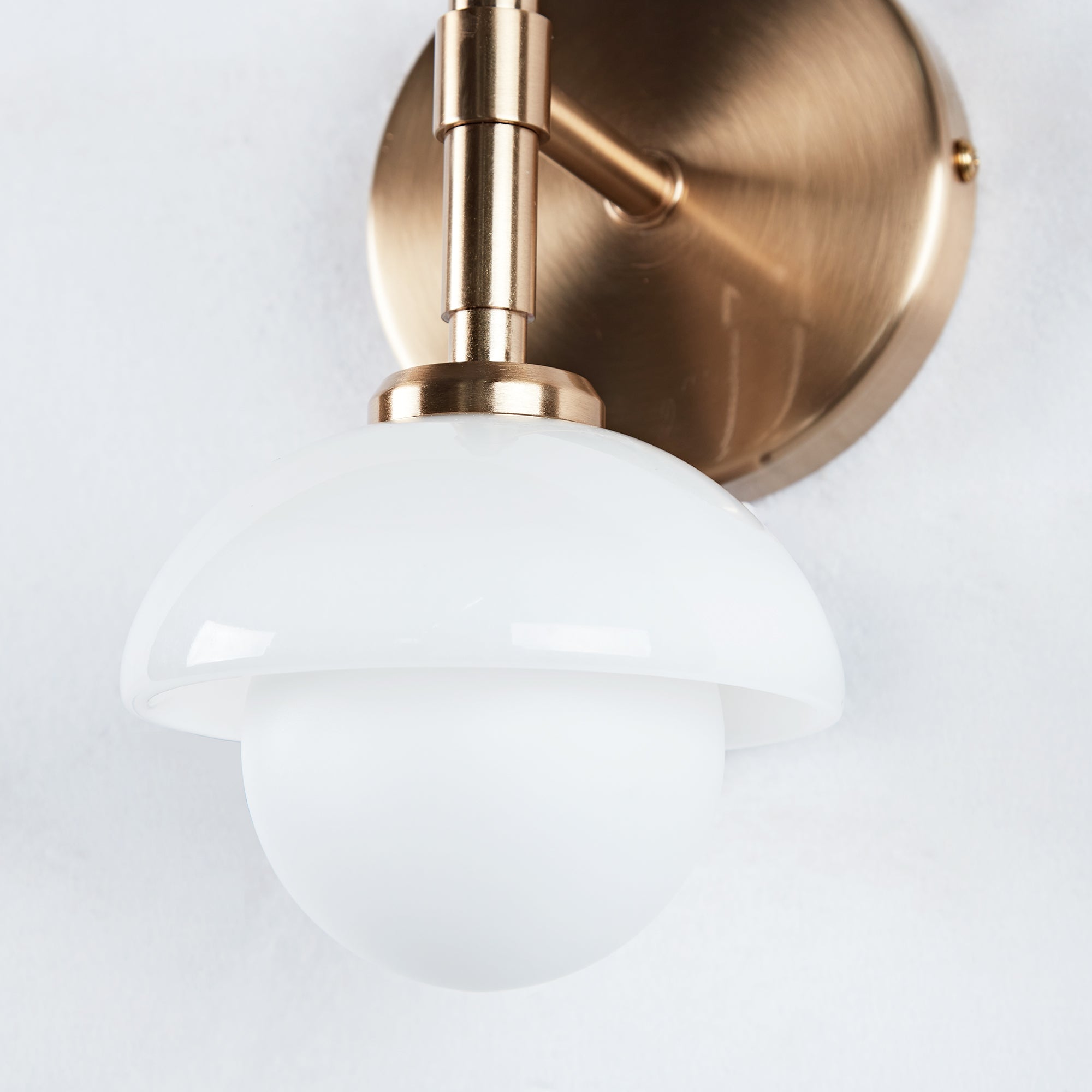 Alabaster Glow Hand-Carved Bathroom Sconce - Elegant Brass Light Fixture with Opal and Alabaster Shades, Suitable for Bathroom and Living Room