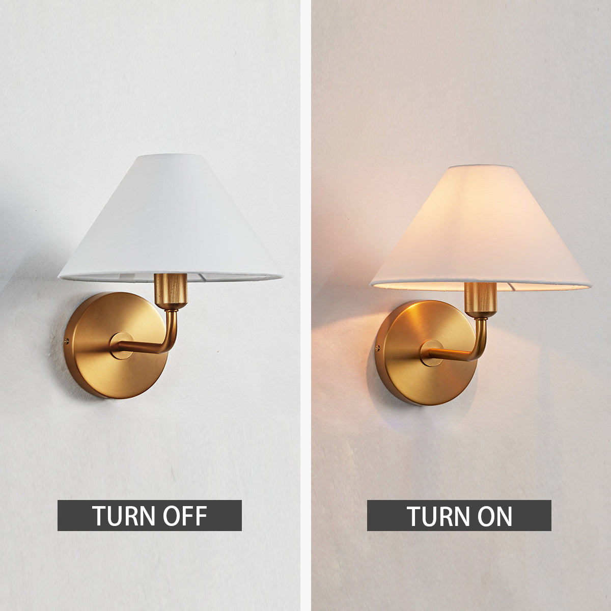 Elegant Linen Glow Sconce - Architectural Design Tapered Shade Wall Sconce for Bedroom and Living Room - A Statement Piece of Elegance and Sophistication