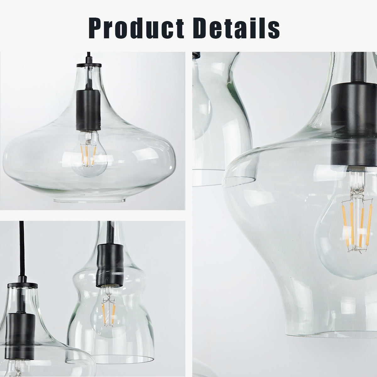 Affordable Luxury Triple Glass Pendant - Vintage Appeal with Statement Design, Perfect for Island Kitchen and Dining Room Lights