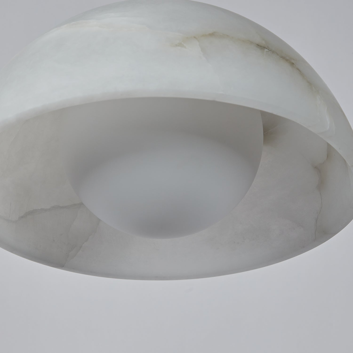 Elegant Alabaster Refinement Pendant - Natural Alabaster with Steel and Tumbled Brass - Ideal Hanging Light Fixture for Bedroom, Perfect Pendant Light for All Your Bedroom Needs