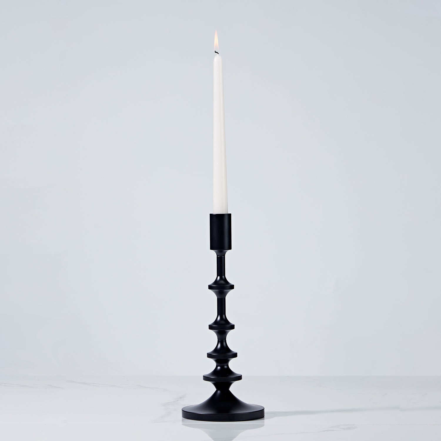 Modern Aluminum Taper Candle Holder with Powdercoated Finish - Elegant Candle Stand for Home Decor, Perfect for Living Room and Dining Room