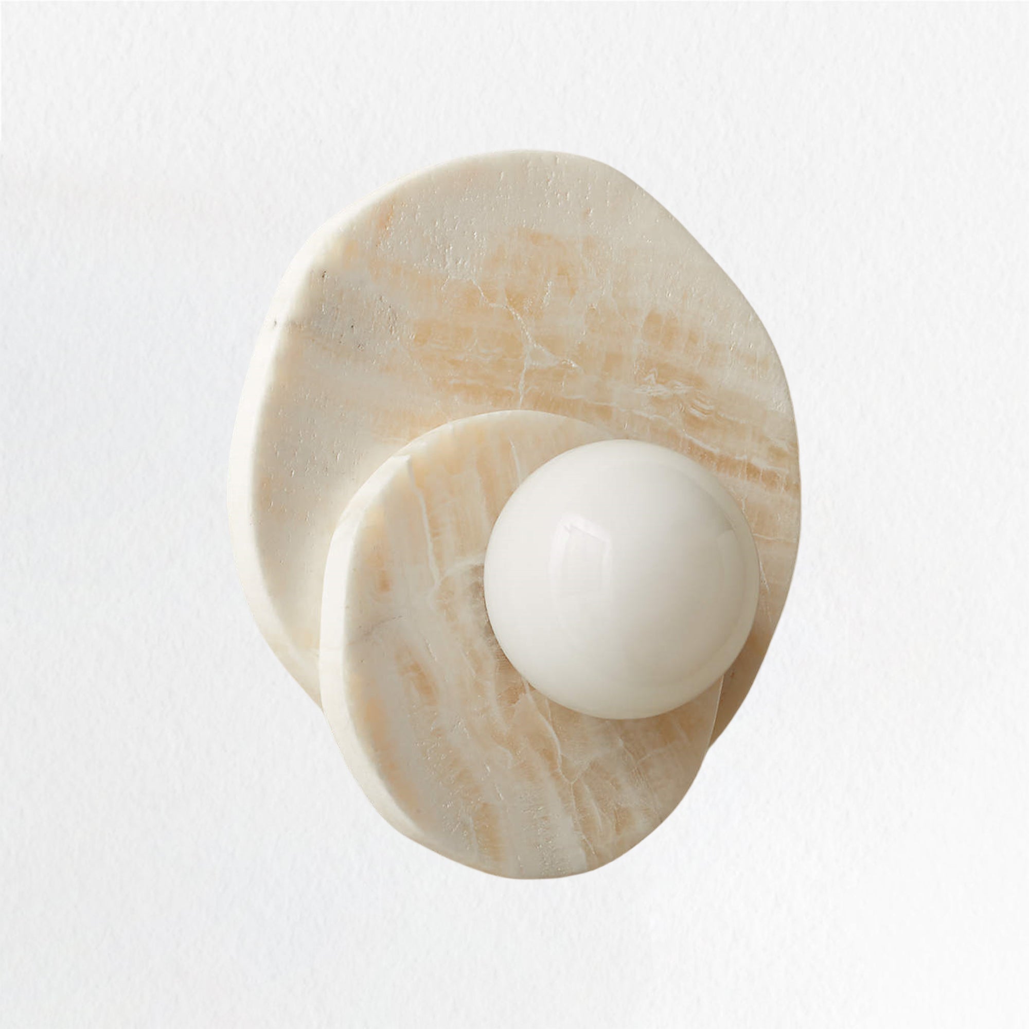 Astr White Onyx Wall Sconce 6"D x 9.75"H