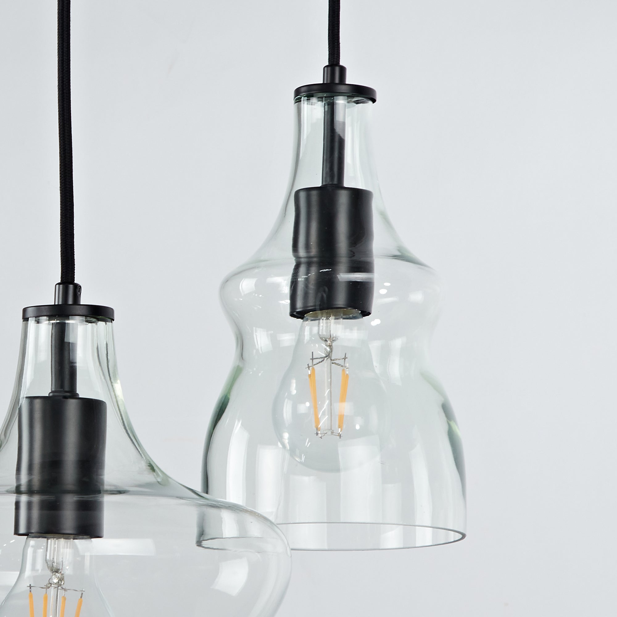 Affordable Luxury Triple Glass Pendant - Vintage Appeal with Statement Design, Perfect for Island Kitchen and Dining Room Lights