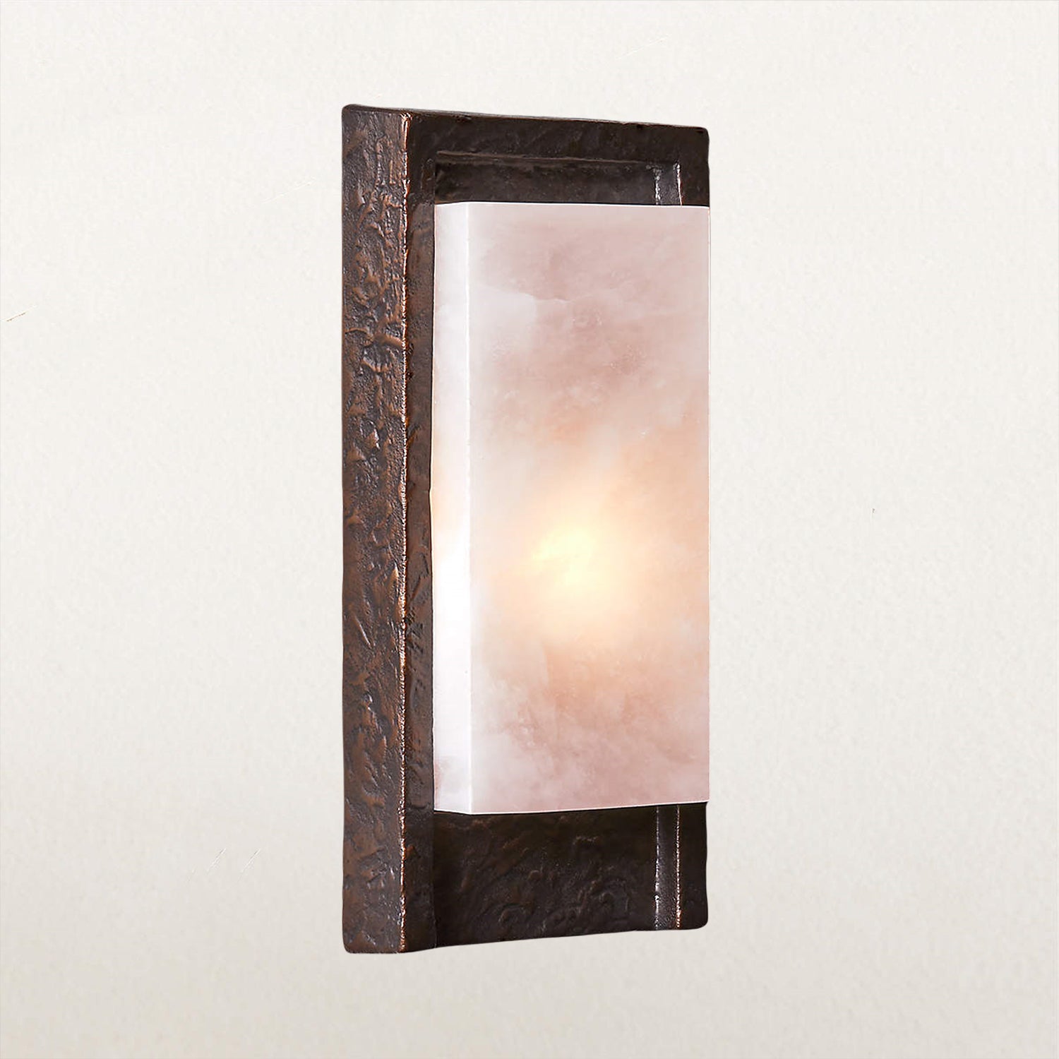 Outdoor Sconce with Bronze Finish Wall Light, Alabaster Shade, and Cast Aluminum Fixture - Hardwired Wall Light for Outdoor, Living Room, and Dining Room