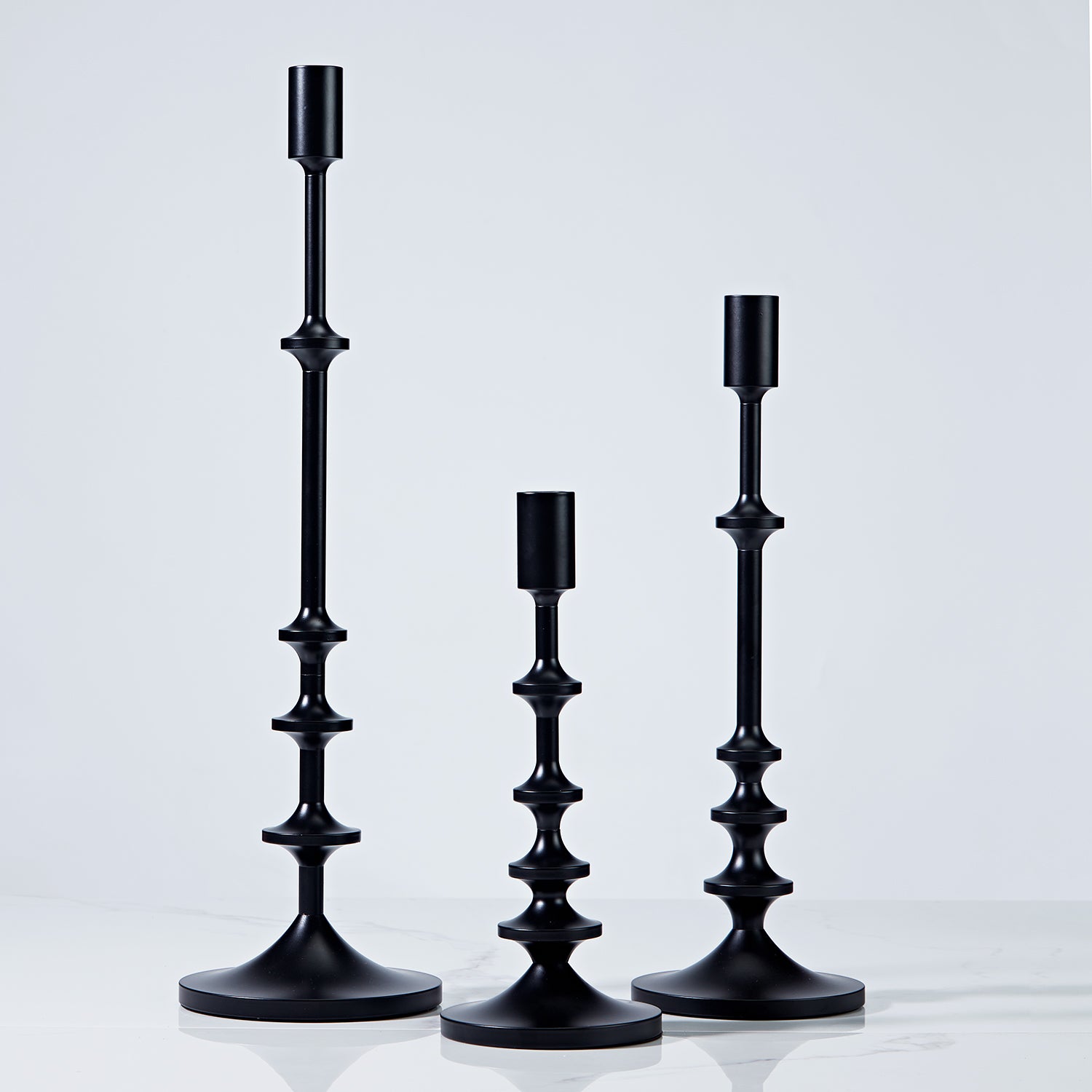 Modern Aluminum Taper Candle Holder with Powdercoated Finish - Elegant Candle Stand for Home Decor, Perfect for Living Room and Dining Room