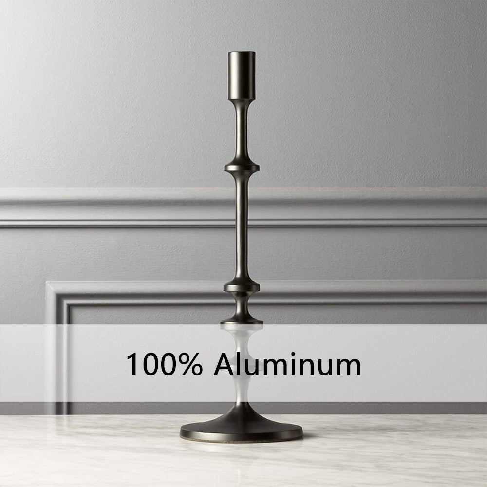 Modern Aluminum Taper Candle Holder with Powdercoated Finish - Elegant Candle Stand for Home Decor, Perfect for Living Room and Dining Room