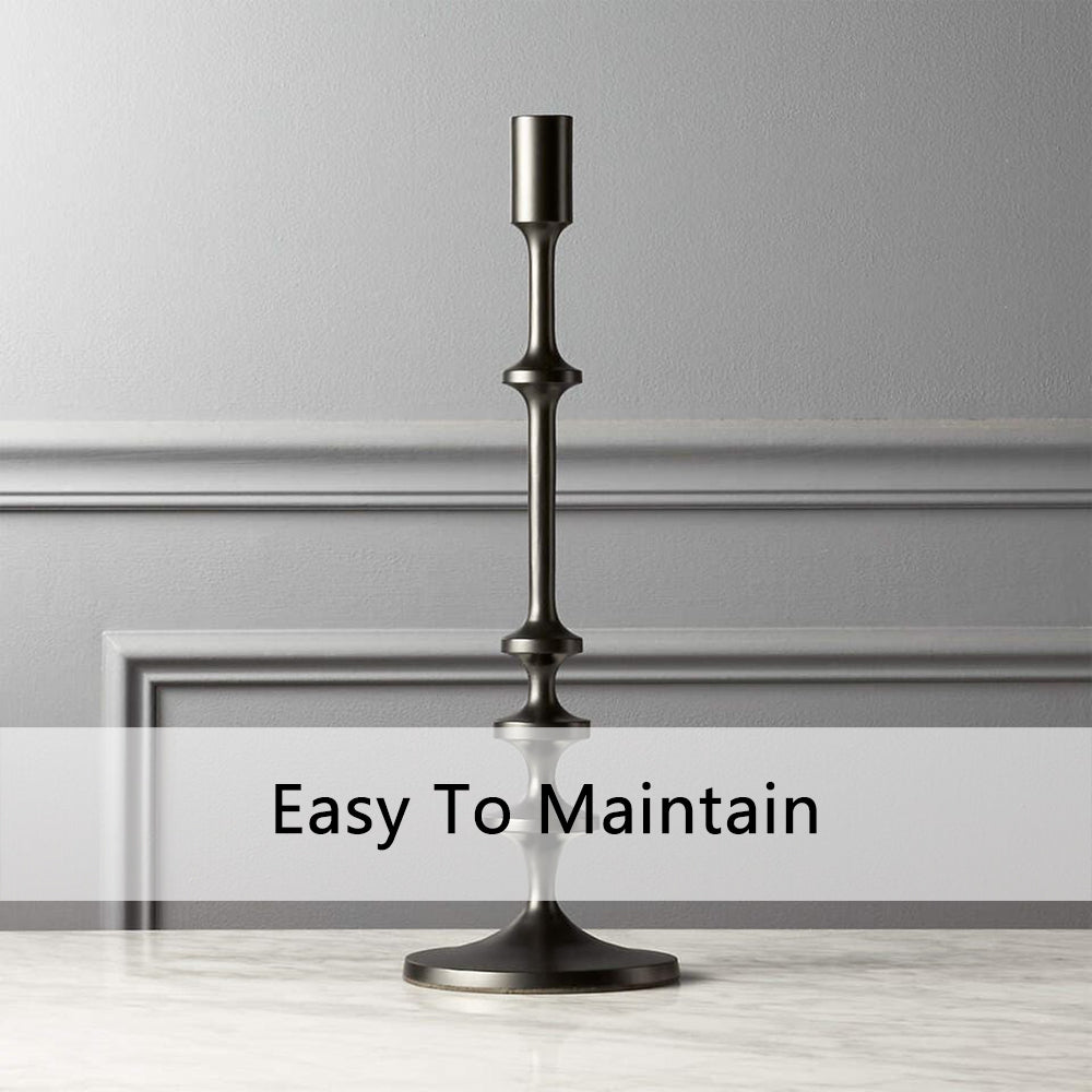 Modern Aluminum Taper Candle Holder with Powdercoated Finish - Elegant Candle Stand for Home Decor, Perfect for Living Room and Dining Room