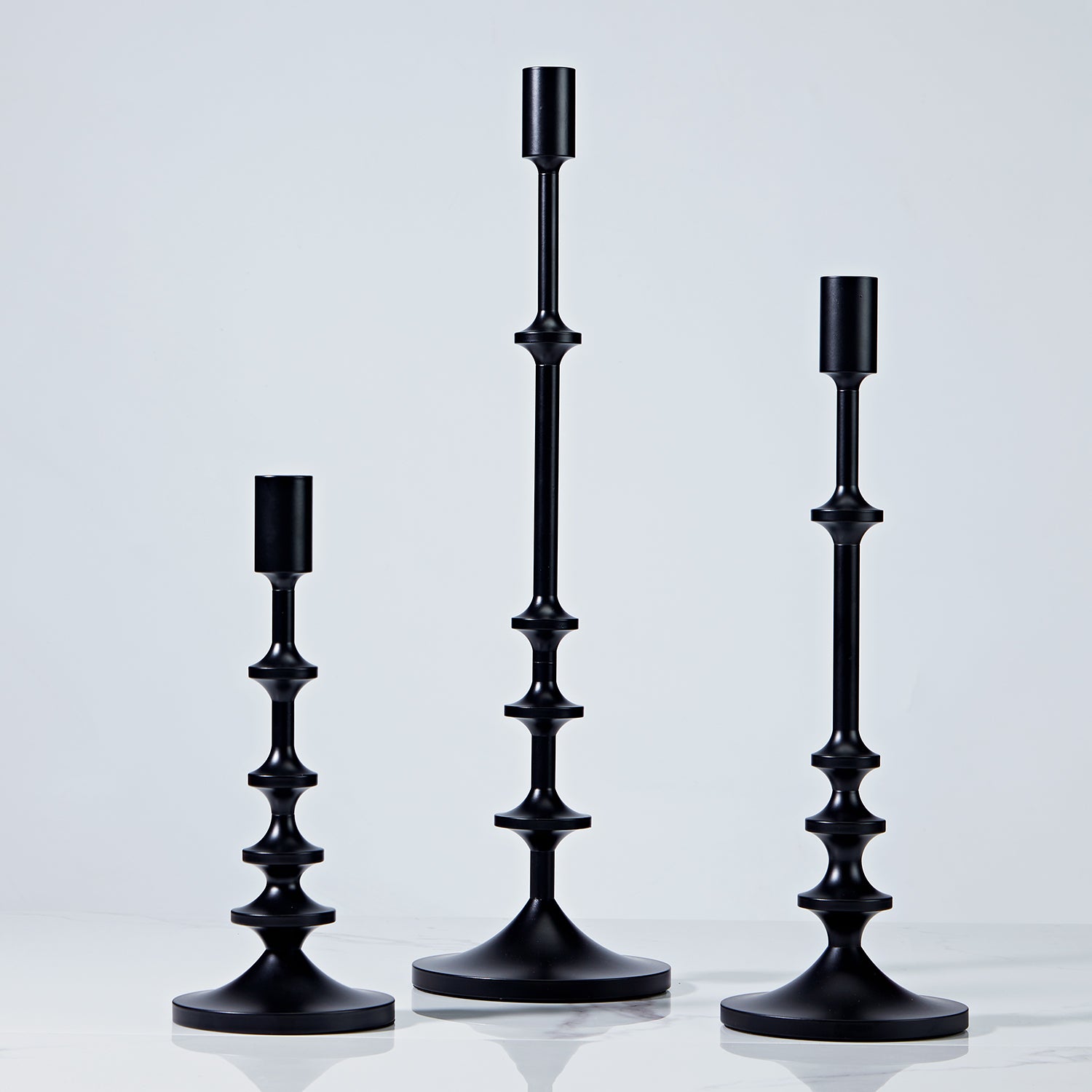 Modern Aluminum Taper Candle Holder with Powdercoated Finish - Elegant Candle Stand for Home Decor, Perfect for Living Room and Dining Room