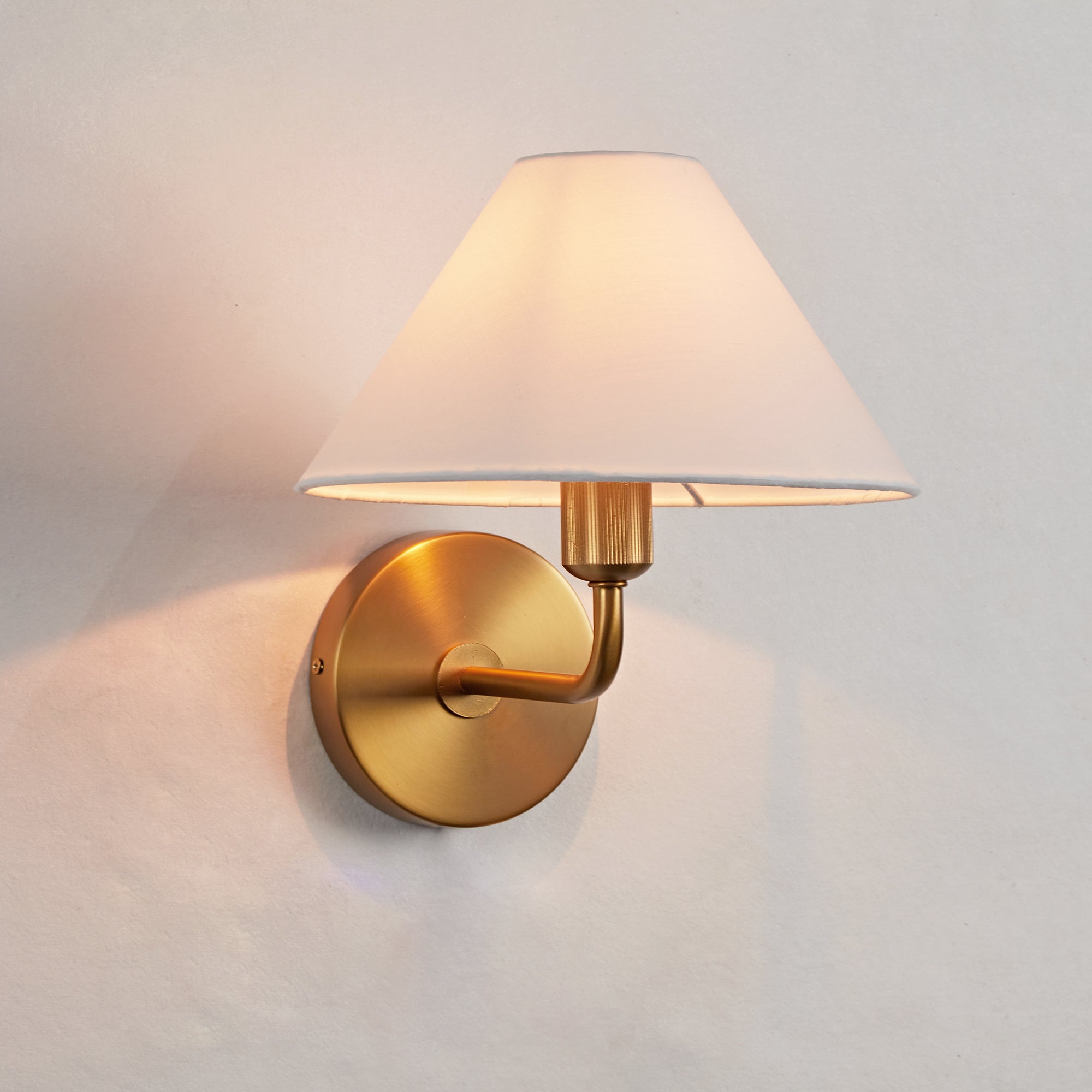 Elegant Linen Glow Sconce - Architectural Design Tapered Shade Wall Sconce for Bedroom and Living Room - A Statement Piece of Elegance and Sophistication