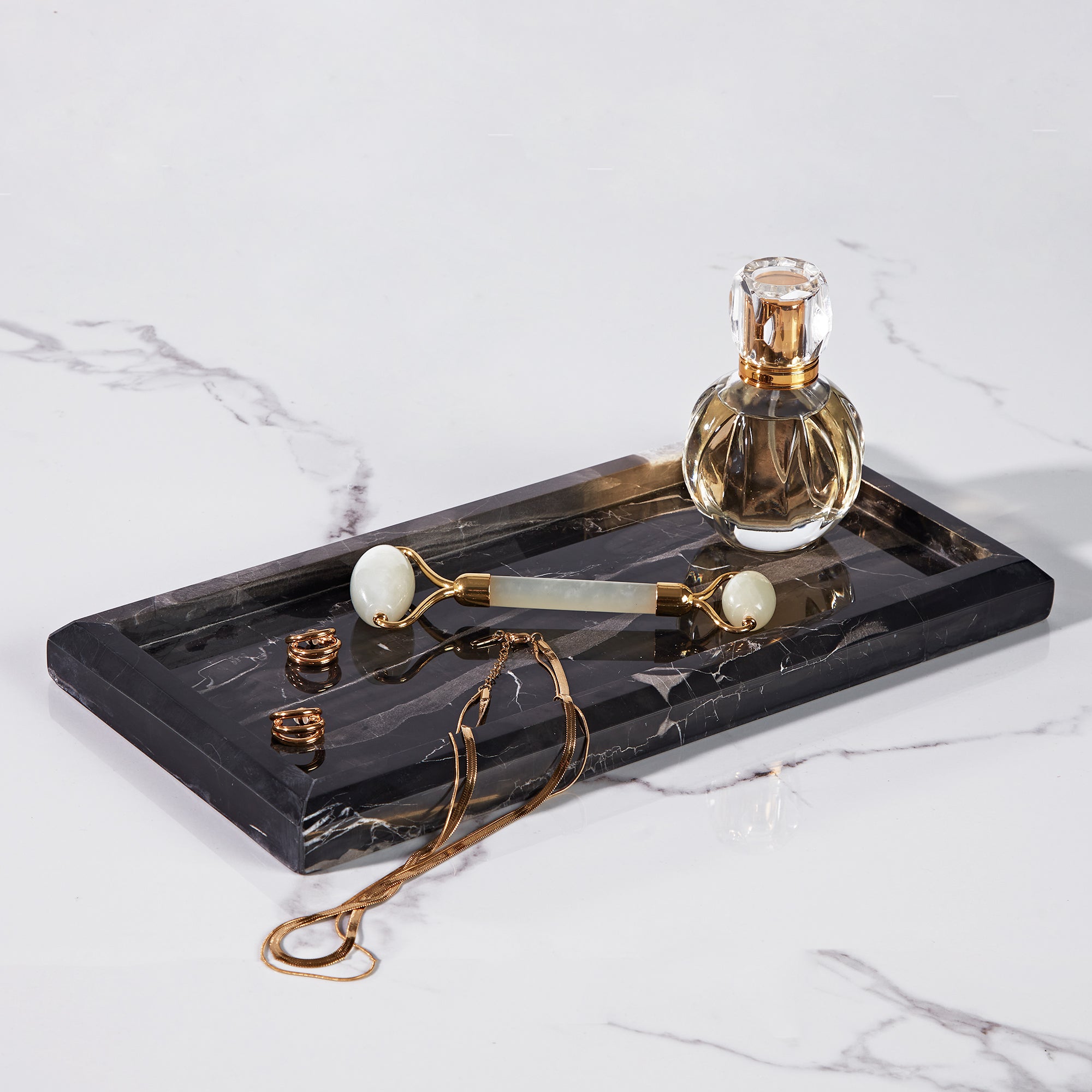 Elegant Marble/Travertine Tray Collection, Elevated Luxury Tray Collection, Bathroom Tray,Dressing Table Tray, Perfume Tray, Dressing Table Tray, Decorative Tray, Jewelry Tray, Ring Tray