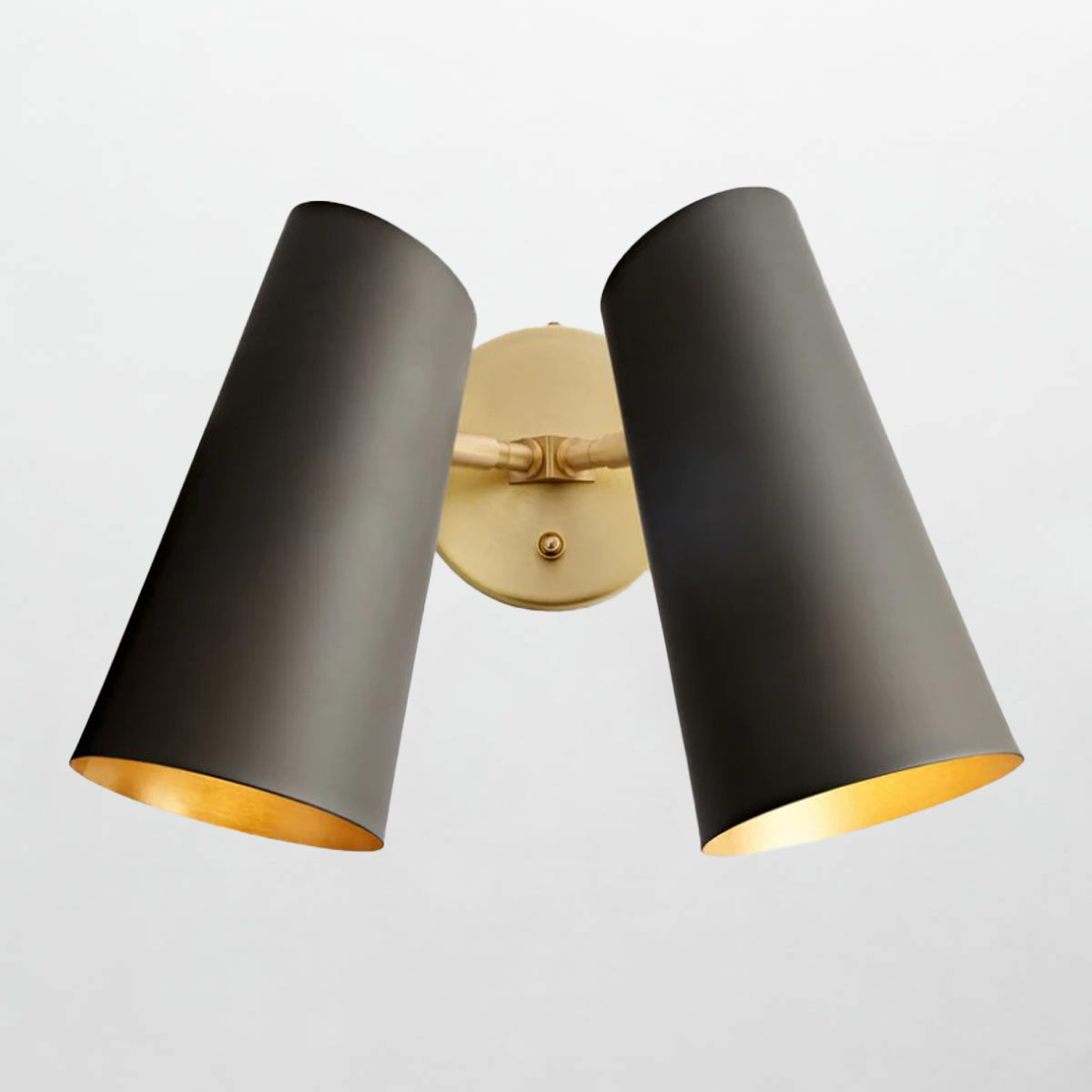 Metal Shade Double Wall Sconce, Double Sconce
