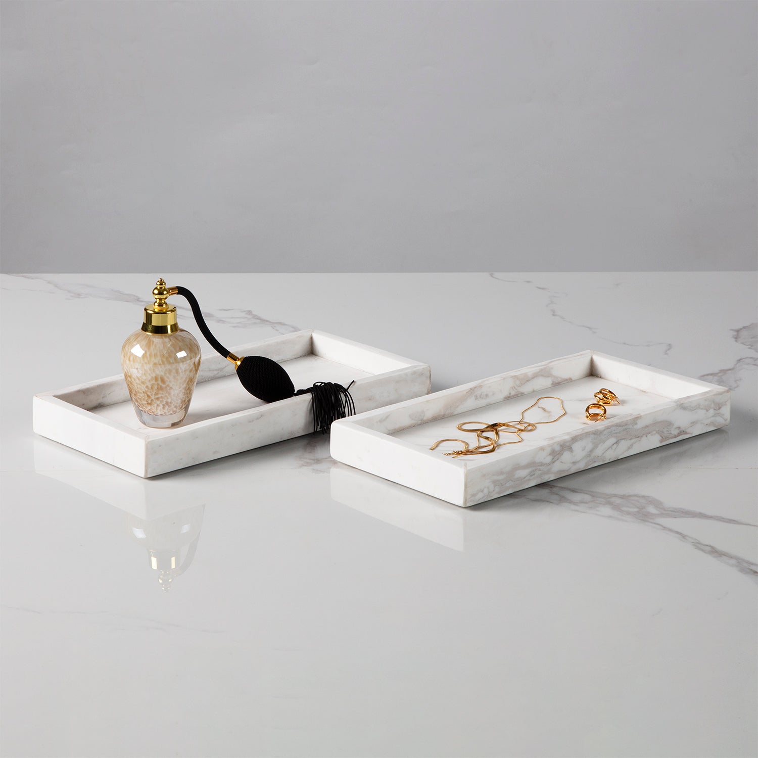 Elegant Marble/Travertine Tray Collection, Elevated Luxury Tray Collection, Bathroom Tray,Dressing Table Tray, Perfume Tray, Dressing Table Tray, Decorative Tray, Jewelry Tray, Ring Tray