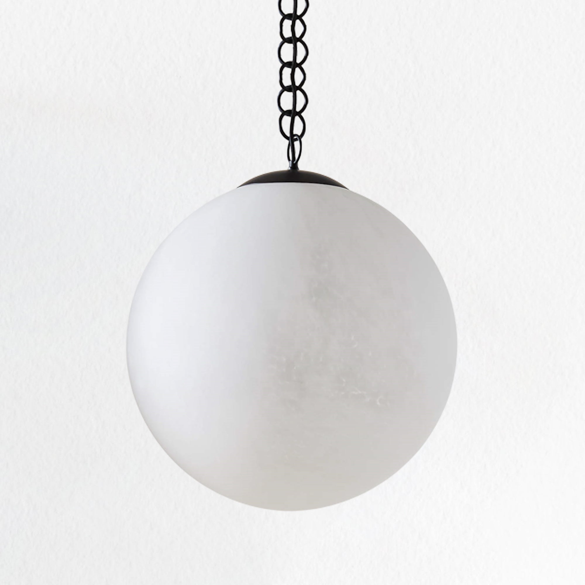 Moon Globe Pendant Light with Brass Chain