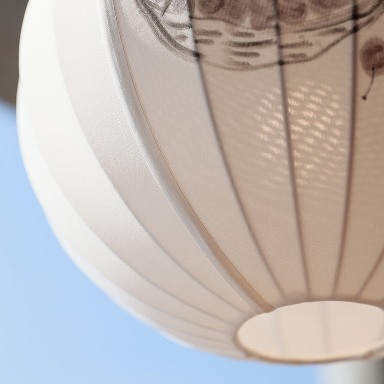 New Chinese Style Plum Basket Lantern Hand-painted lantern-shaped Restaurant Pendant Light