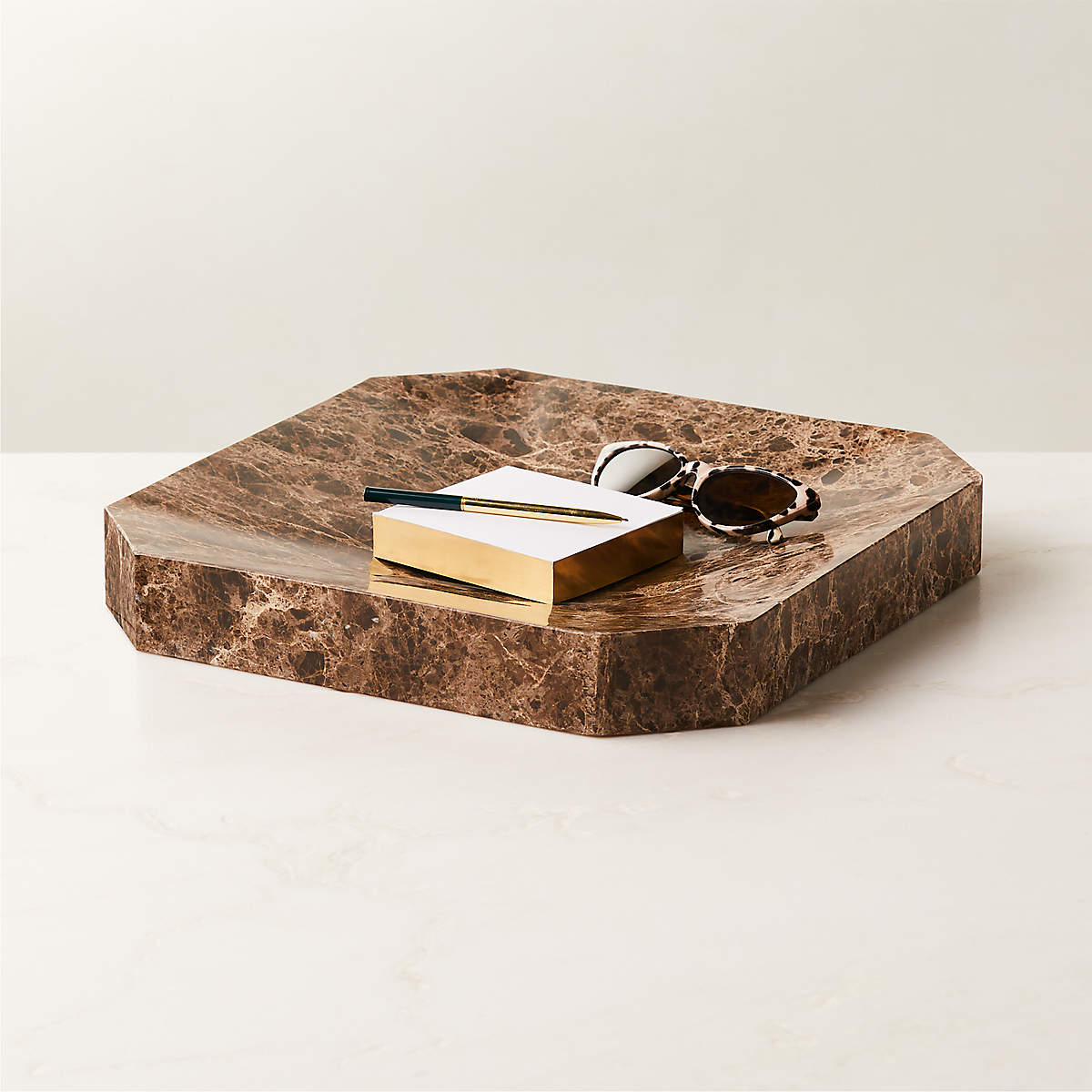 Thayne Brown Marble Catchall