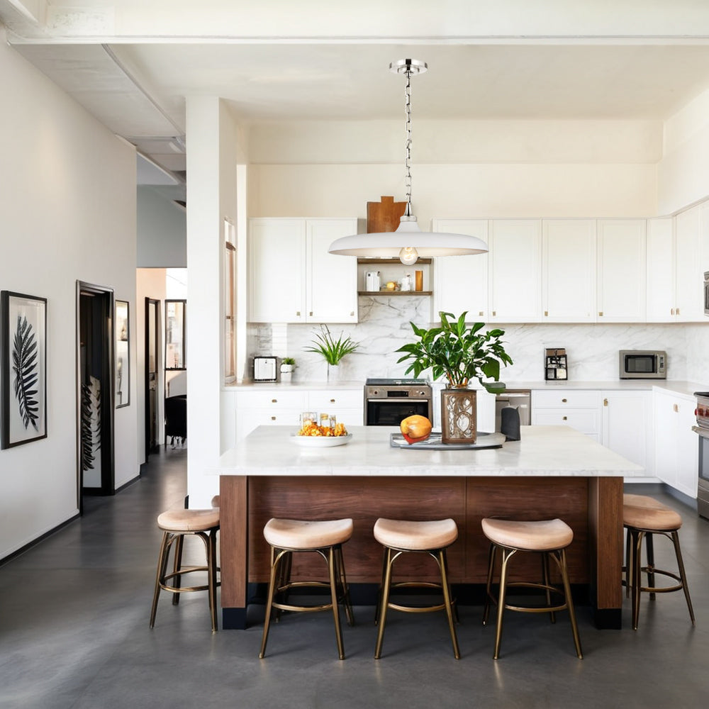 Dramatic Elegance Pendant Light with Rustic Gilding and Distinctive Low Shades - Versatile Lighting for Chic Casual Design in Kitchens and Living Rooms