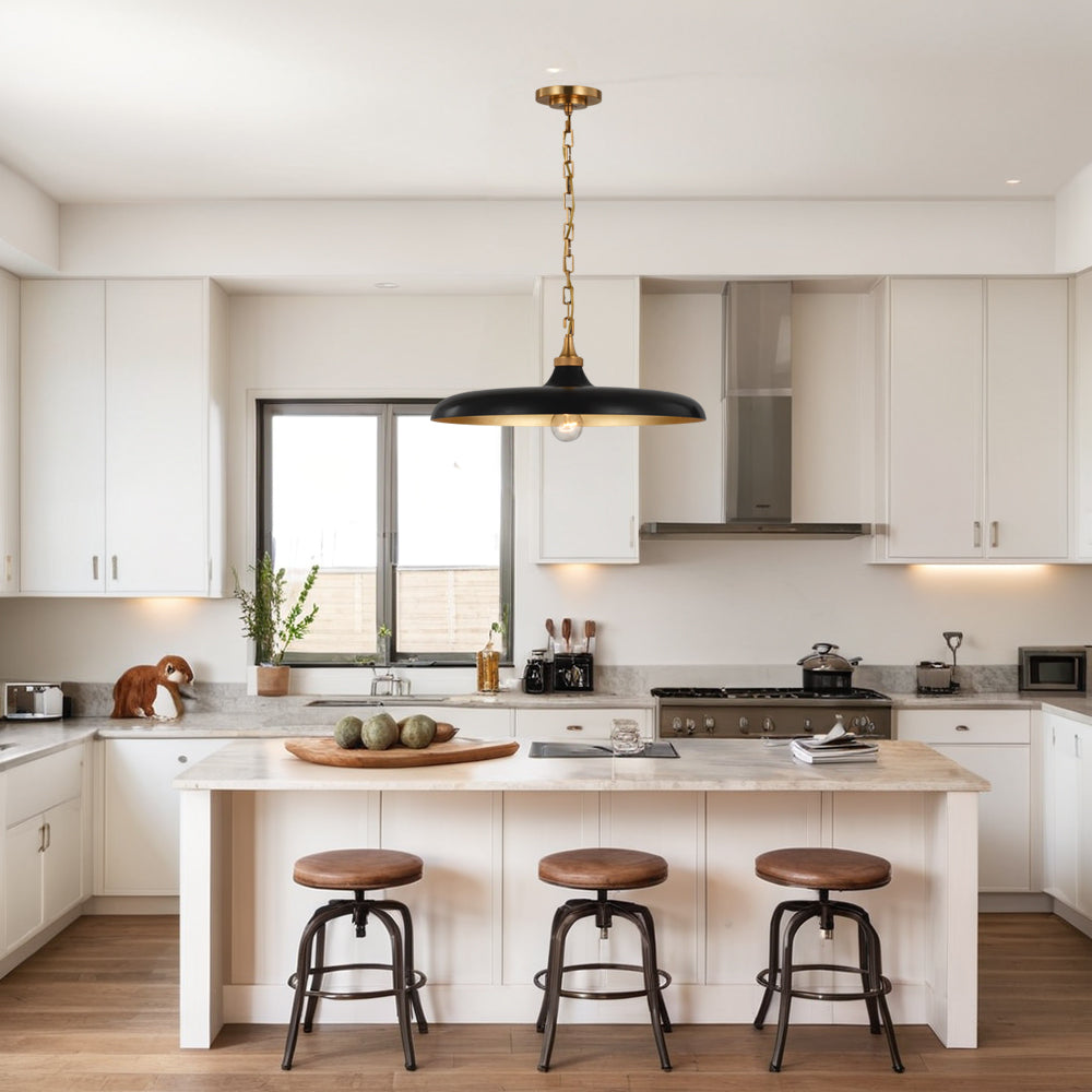 Dramatic Elegance Pendant Light with Rustic Gilding and Distinctive Low Shades - Versatile Lighting for Chic Casual Design in Kitchens and Living Rooms