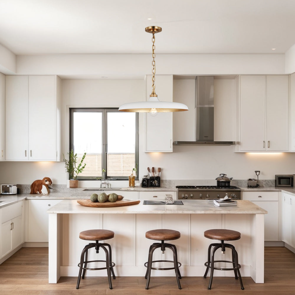 Dramatic Elegance Pendant Light with Rustic Gilding and Distinctive Low Shades - Versatile Lighting for Chic Casual Design in Kitchens and Living Rooms