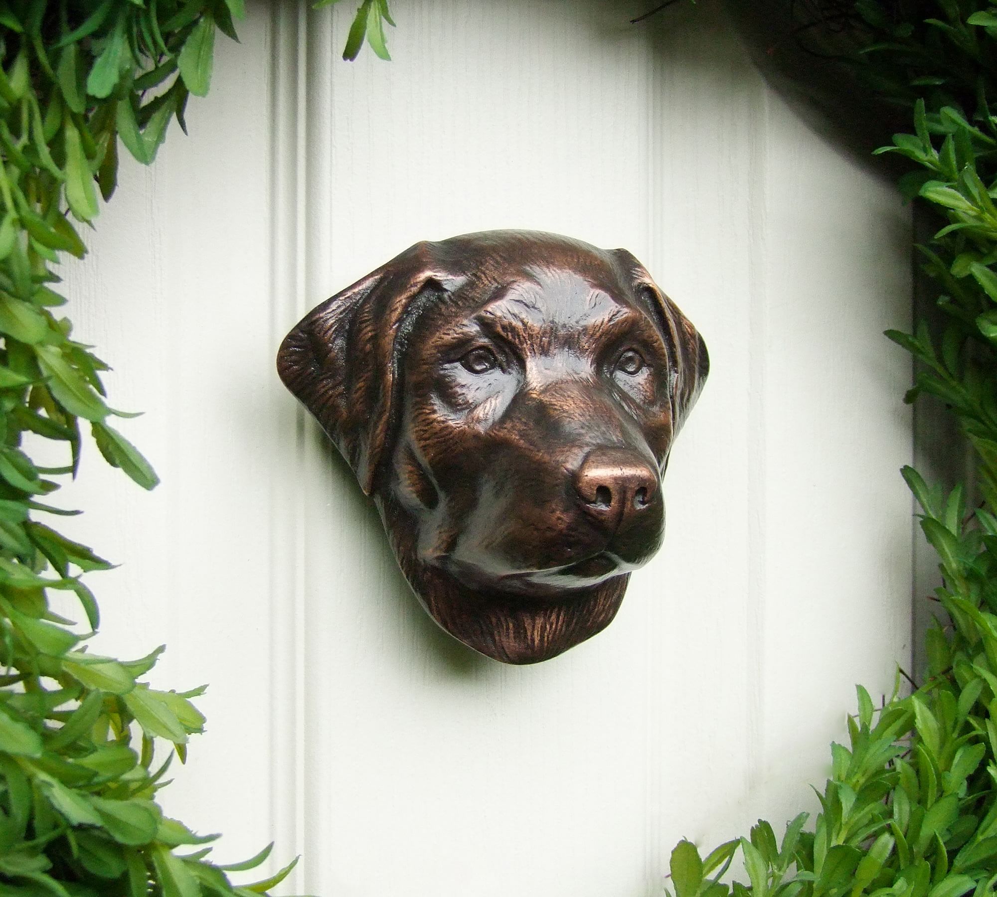 Bronze Labrador Retriever Door Knocker