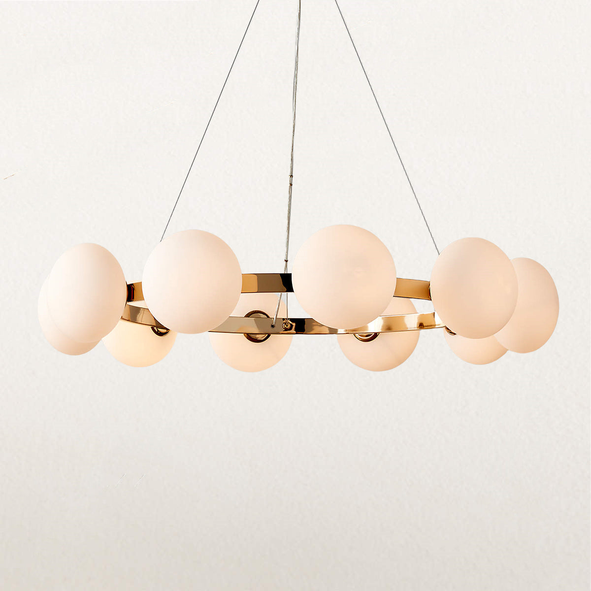 Curie Polished Champagne Chandelier
