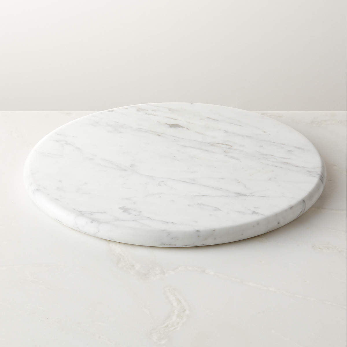 White Marble Serving Tray-Round