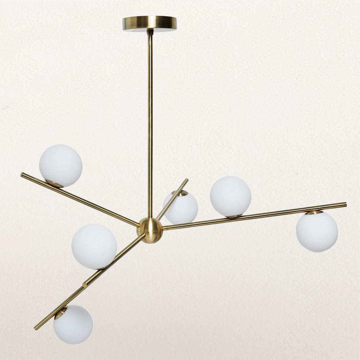 Modern Asymmetric Chandelier with Adjustable Height and Dimmable Feature - Ideal Light Fixture for Dining Room and Living Room