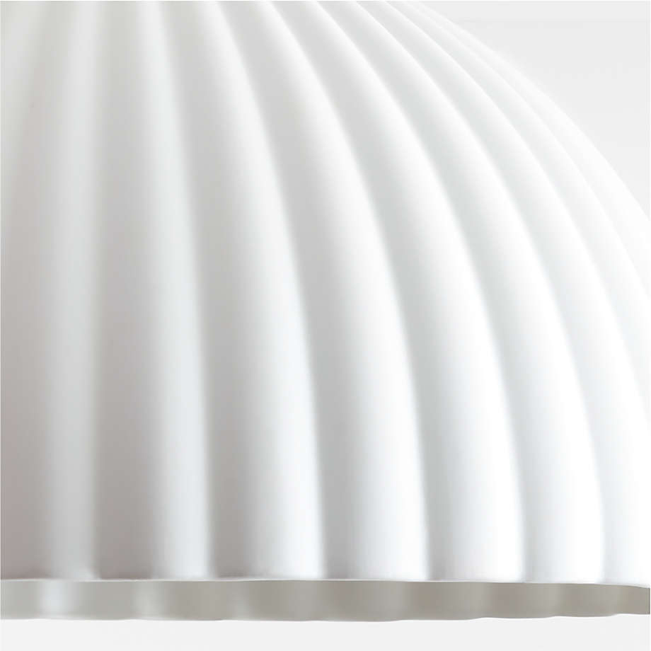 Bea White Scalloped Ceramic 15" Flush Mount Ceiling Light