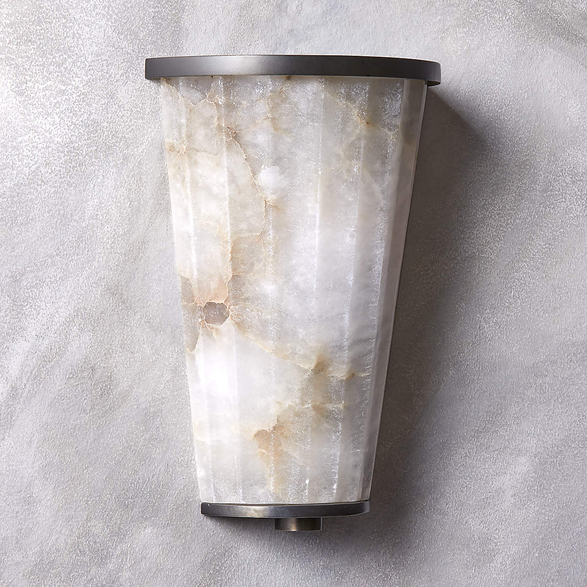 Riva Alabaster Outdoor Wall Sconce Light