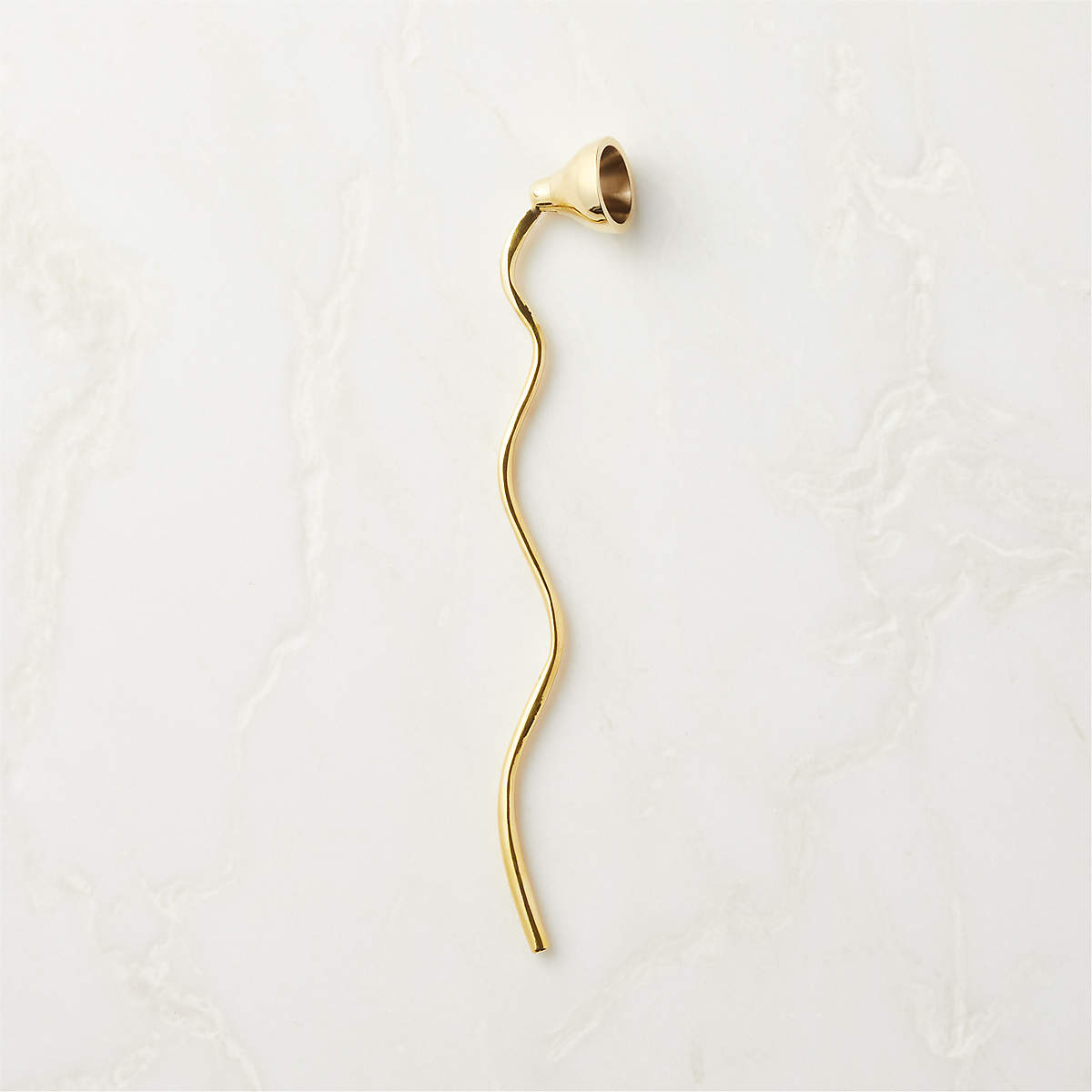 Waves Brass Candle Snuffer